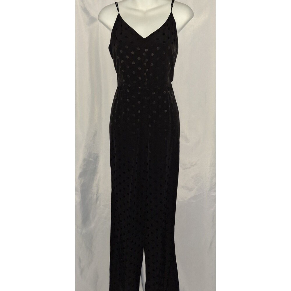Anthropologie Essential Jumpsuit Womens Size 8 Black Classic Preppy